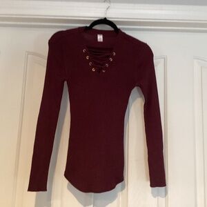 NoBo Women Sweater, Size M(7-9), Color Burgundy